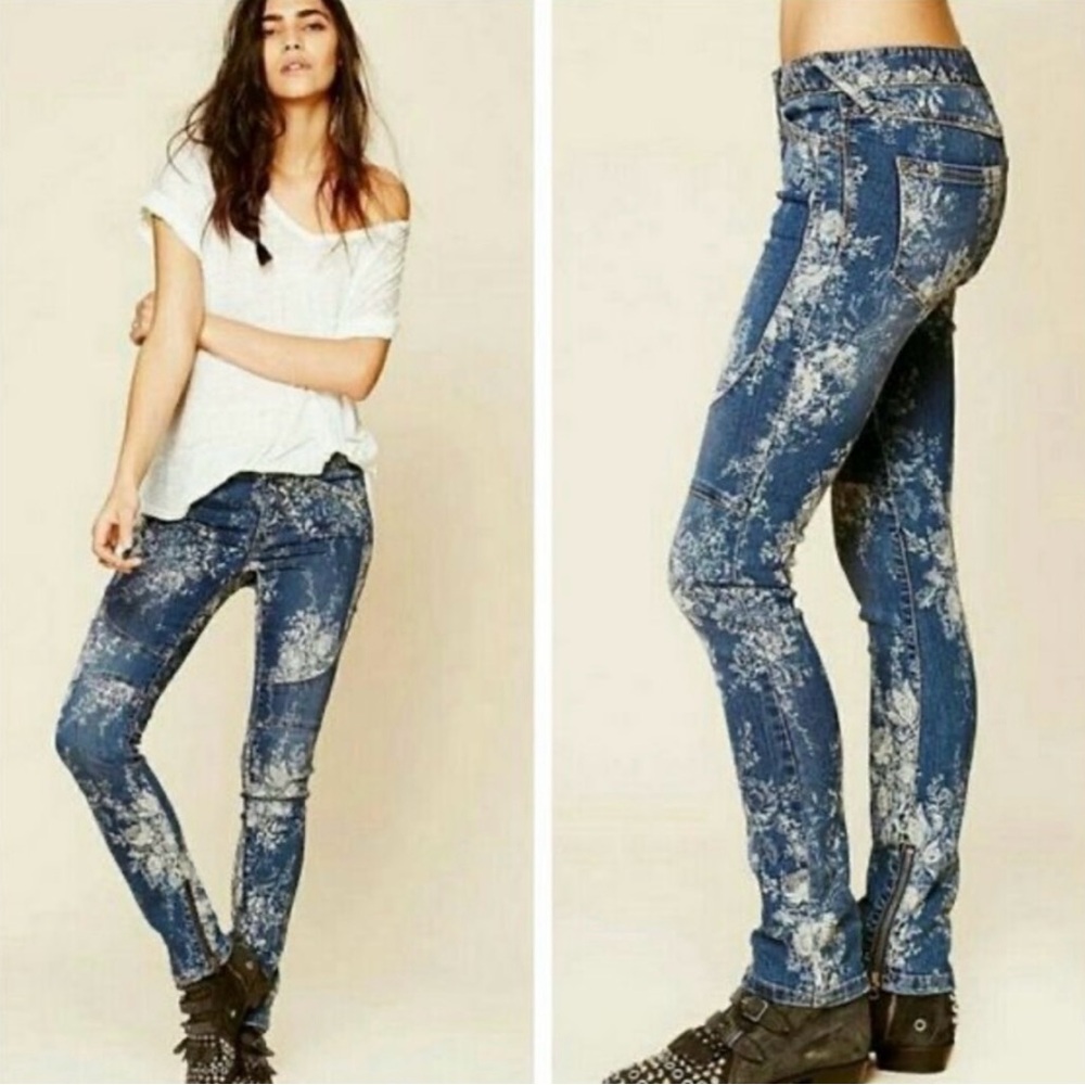 Stylish Floral Print Trousers